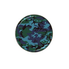 Camouflage Blue Hat Clip Ball Marker (4 Pack)