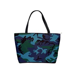 Camouflage Blue Classic Shoulder Handbag by snowwhitegirl