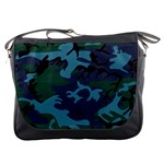 Camouflage Blue Messenger Bag Front