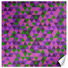 Retro Pink Purple Geometric Pattern Canvas 20  X 20  by snowwhitegirl