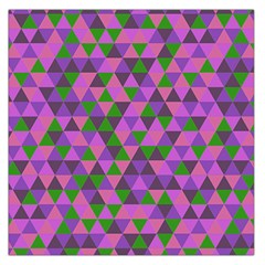 Retro Pink Purple Geometric Pattern Large Satin Scarf (square) by snowwhitegirl