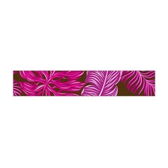 Tropical Pink Leaves Flano Scarf (mini) by snowwhitegirl