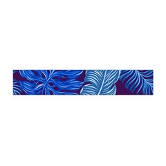 Tropical Blue Leaves Flano Scarf (mini) by snowwhitegirl