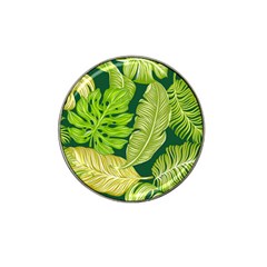 Tropical Green Leaves Hat Clip Ball Marker (4 Pack)