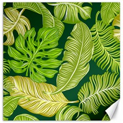 Tropical Green Leaves Canvas 16  X 16  by snowwhitegirl