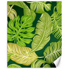 Tropical Green Leaves Canvas 16  X 20  by snowwhitegirl