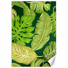 Tropical Green Leaves Canvas 20  X 30  by snowwhitegirl