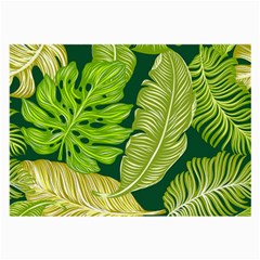 Tropical Green Leaves Large Glasses Cloth by snowwhitegirl