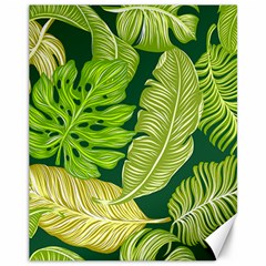 Tropical Green Leaves Canvas 11  X 14  by snowwhitegirl