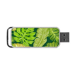 Tropical Green Leaves Portable Usb Flash (one Side) by snowwhitegirl