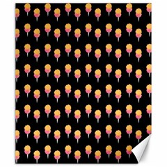 Cotton Candy Pattern  Black Canvas 20  X 24  by snowwhitegirl