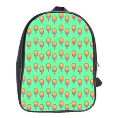 Cotton Candy Pattern Green School Bag (large)