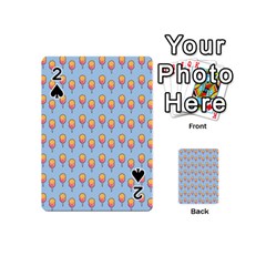 Cotton Candy Pattern Blue Playing Cards 54 (mini)