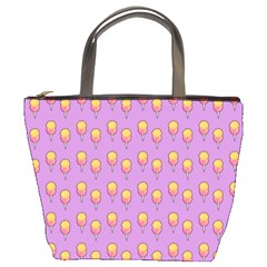 Cotton Candy Pattern Violet Bucket Bag