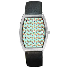 Cotton Candy Pattern Aqua 3d Barrel Style Metal Watch by snowwhitegirl