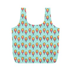 Cotton Candy Pattern Aqua 3d Full Print Recycle Bag (m) by snowwhitegirl