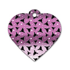 Deer Dots Ombre Dog Tag Heart (two Sides)