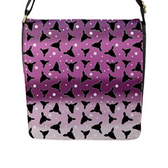 Deer Dots Ombre Flap Closure Messenger Bag (l) by snowwhitegirl