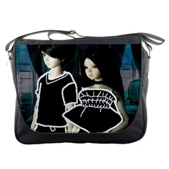 Dolls In Living Room Messenger Bag by snowwhitegirl