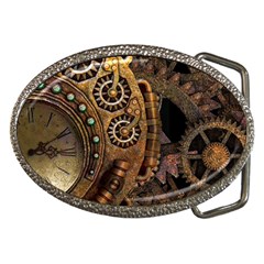 Steampunk Clock Belt Buckles by snowwhitegirl
