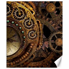 Steampunk Clock Canvas 8  X 10 