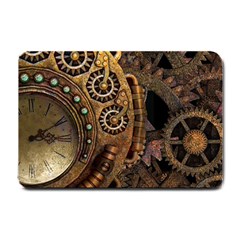 Steampunk Clock Small Doormat 