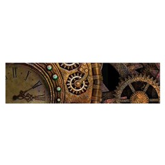 Steampunk Clock Satin Scarf (oblong)