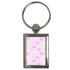 Peony Asia Spring Flowers Natural Key Chains (rectangle) 