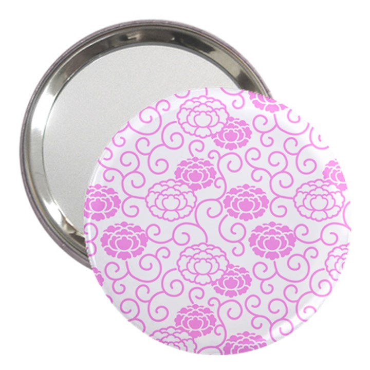 Peony Asia Spring Flowers Natural 3  Handbag Mirrors