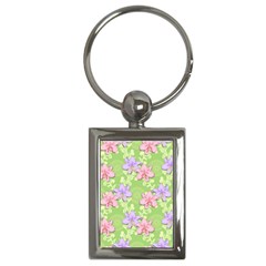 Lily Flowers Green Plant Natural Key Chains (rectangle) 