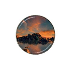 Horizon Sunset Evening Sunrise Hat Clip Ball Marker (10 Pack) by Pakrebo