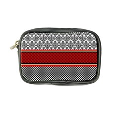 Background Damask Red Black Coin Purse by Pakrebo