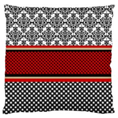 Background Damask Red Black Standard Flano Cushion Case (One Side)