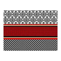 Background Damask Red Black Double Sided Flano Blanket (mini)  by Pakrebo