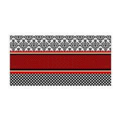 Background Damask Red Black Yoga Headband by Pakrebo