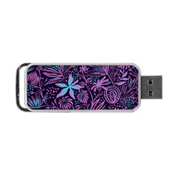 Stamping Pattern Leaves Drawing Portable Usb Flash (two Sides) by Pakrebo