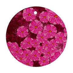Cherry Blossoms Floral Design Ornament (round)
