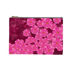 Cherry Blossoms Floral Design Cosmetic Bag (Large)