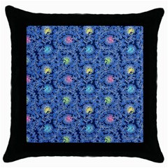 Floral Design Asia Seamless Pattern Throw Pillow Case (black) by Pakrebo