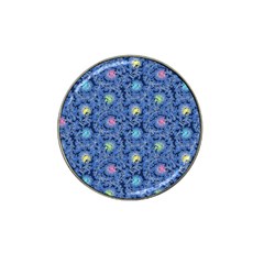 Floral Design Asia Seamless Pattern Hat Clip Ball Marker (4 Pack)