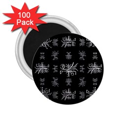 Black And White Ethnic Design Print 2 25  Magnets (100 Pack)  by dflcprintsclothing