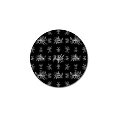 Black And White Ethnic Design Print Golf Ball Marker (10 Pack) by dflcprintsclothing