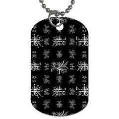 Black And White Ethnic Design Print Dog Tag (two Sides) by dflcprintsclothing