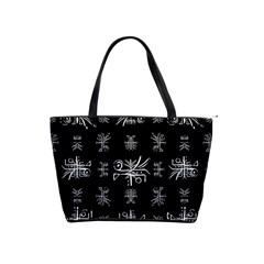 Black And White Ethnic Design Print Classic Shoulder Handbag by dflcprintsclothing