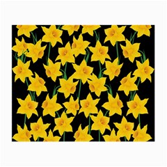 Yellow Daffodils Pattern Small Glasses Cloth by Valentinaart