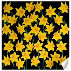 Yellow Daffodils Pattern Canvas 20  X 20  by Valentinaart