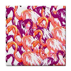 Flamingos Tile Coasters by StarvingArtisan