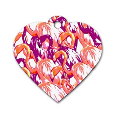 Flamingos Dog Tag Heart (one Side) by StarvingArtisan