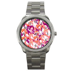 Flamingos Sport Metal Watch by StarvingArtisan