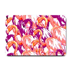 Flamingos Small Doormat  by StarvingArtisan